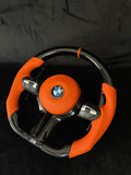 BMW F SERIES ORANGE LEATHER / CUSTOM STEERING WHEEL