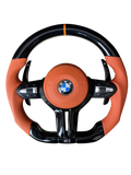 BMW F SERIES ORANGE LEATHER / CUSTOM STEERING WHEEL